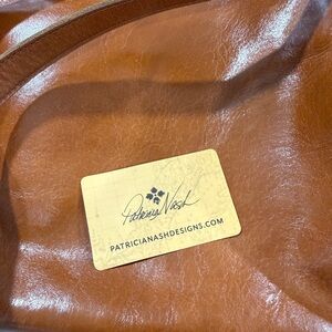 Patricia Nash Warm Cognac Leather Shoulder Bag
